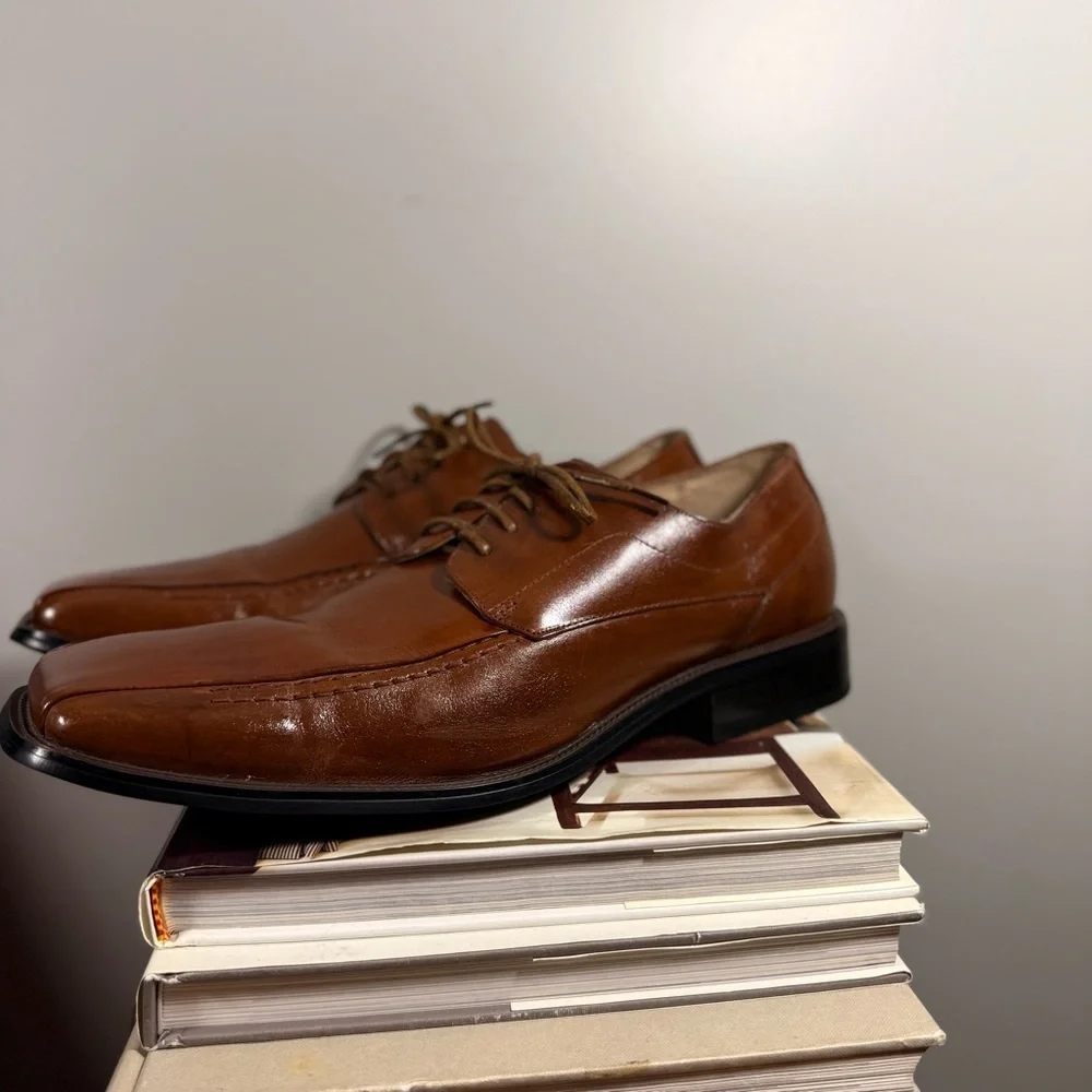 Stacy Adam’s Size 12M Classic Brown Leather Men's Dress Shoes